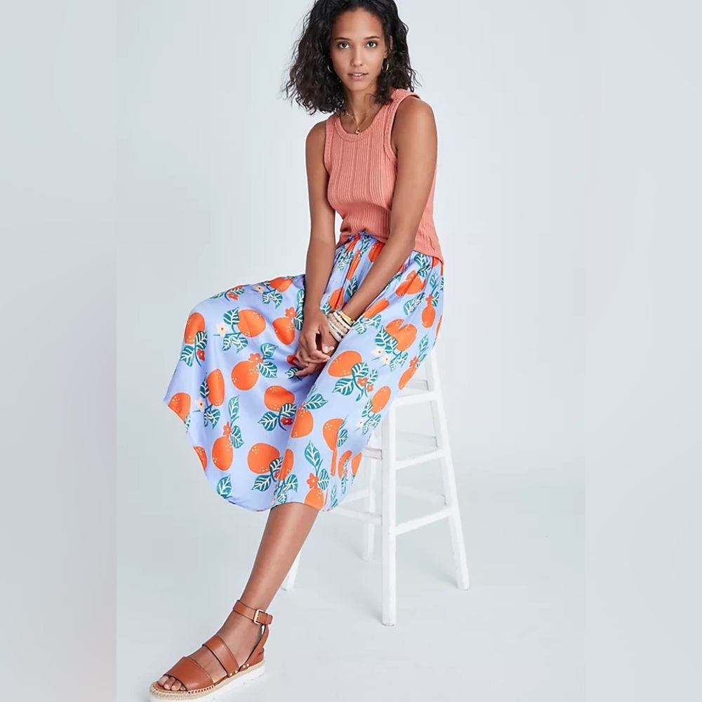 Corey Lynn Calter Naranjas orange/blue  Midi Skirt